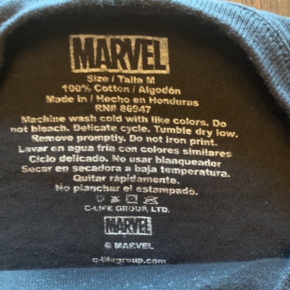 Marvel Black Deadpool Graphic T-Shirt M - Picture 4 of 4